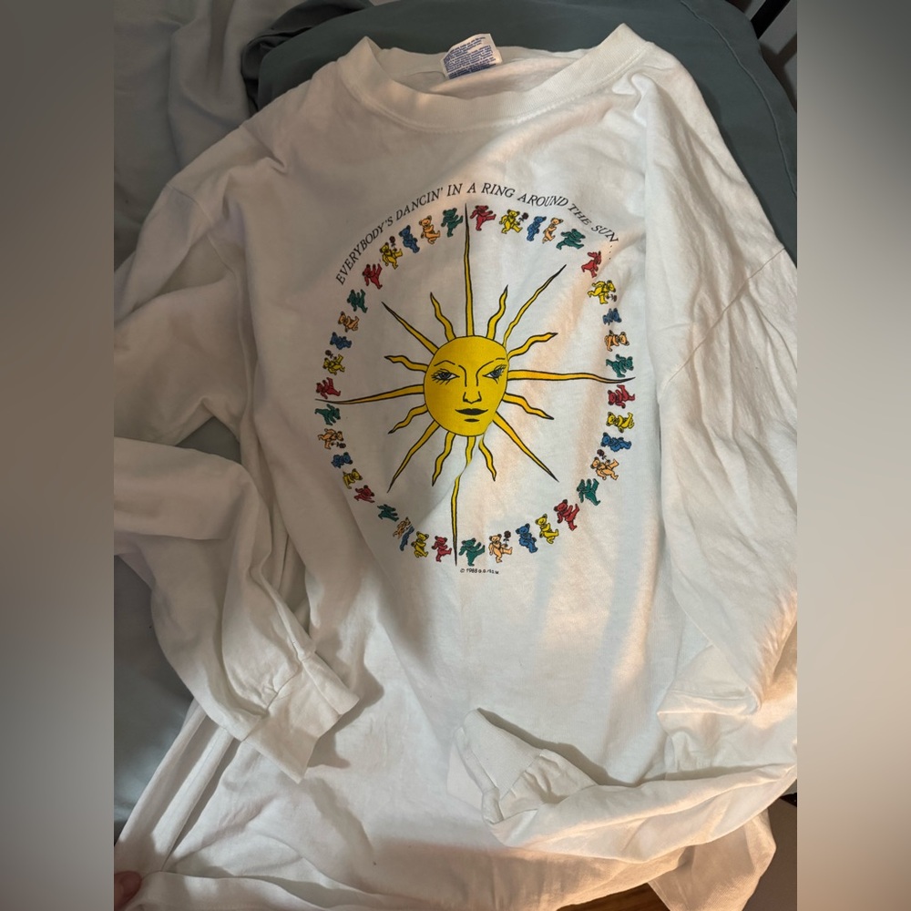 Vintage Grateful Dead Dancing Bears Sun Tee Hanes Heavyweight - Picture 2 of 6